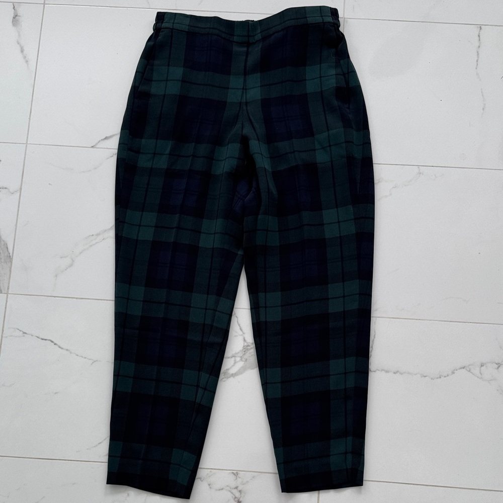 Women’s Green, Navy & Black Plaid Pants